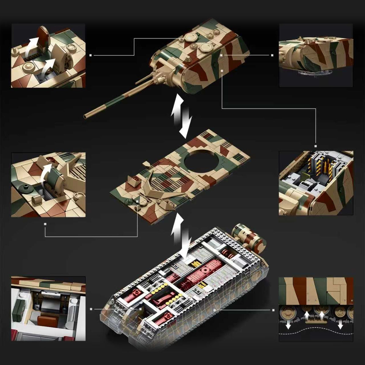 12GO 97025 Maus Tank Camouflage Version