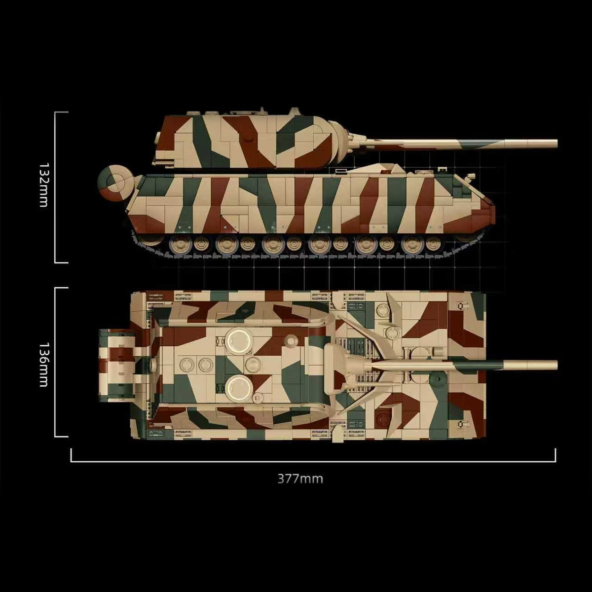 12GO 97025 Maus Tank Camouflage Version