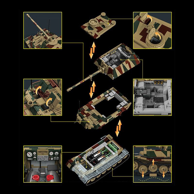 12GO 97023 Jagdpanzer Tiger/P Elephant Camouflage Version