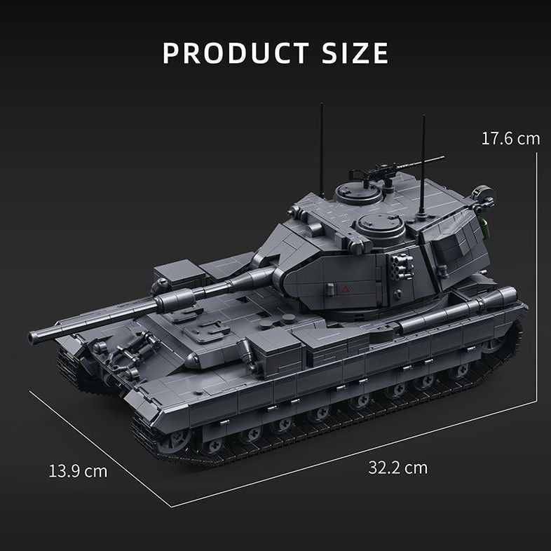 12GO 97056 FV215 Tank Destroyer – 2,165 pcs, 1:28 Scale Building Block Set