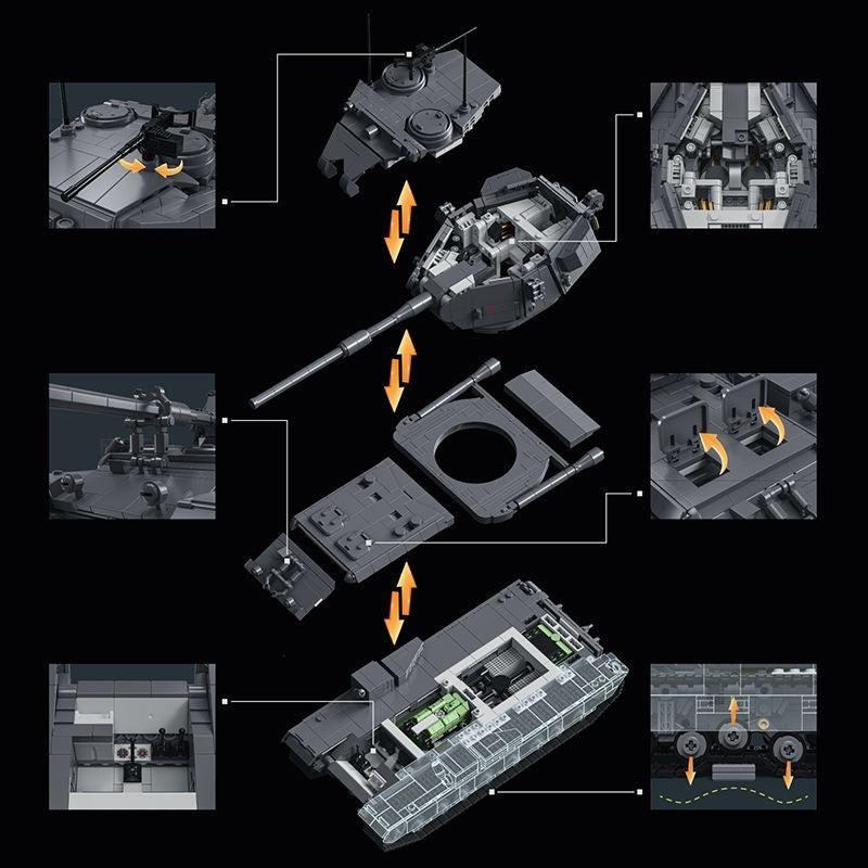 12GO 97056 FV215 Tank Destroyer – 2,165 pcs, 1:28 Scale Building Block Set