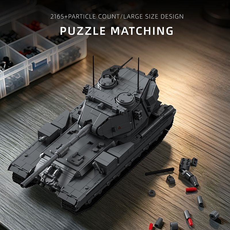 12GO 97056 FV215 Tank Destroyer – 2,165 pcs, 1:28 Scale Building Block Set