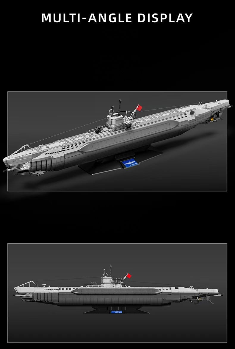 12GO 98015 U-96 Type VIIC U-Boat – 3,565 pcs, 1:72 Scale Submarine Set