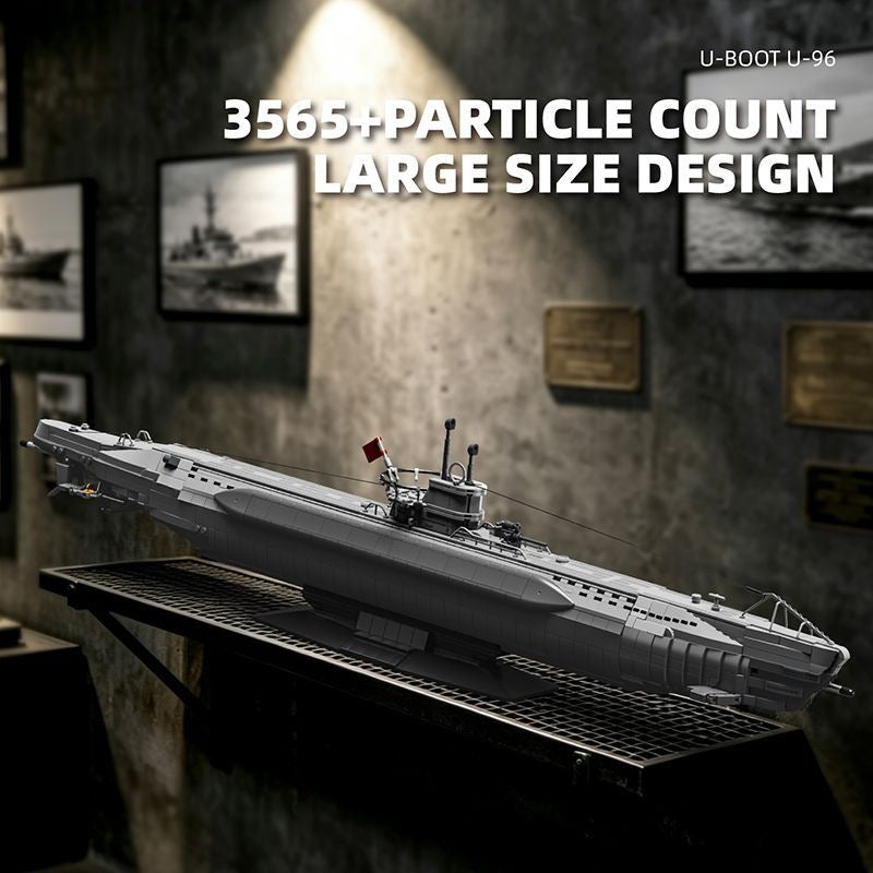 12GO 98015 U-96 Type VIIC U-Boat – 3,565 pcs, 1:72 Scale Submarine Set