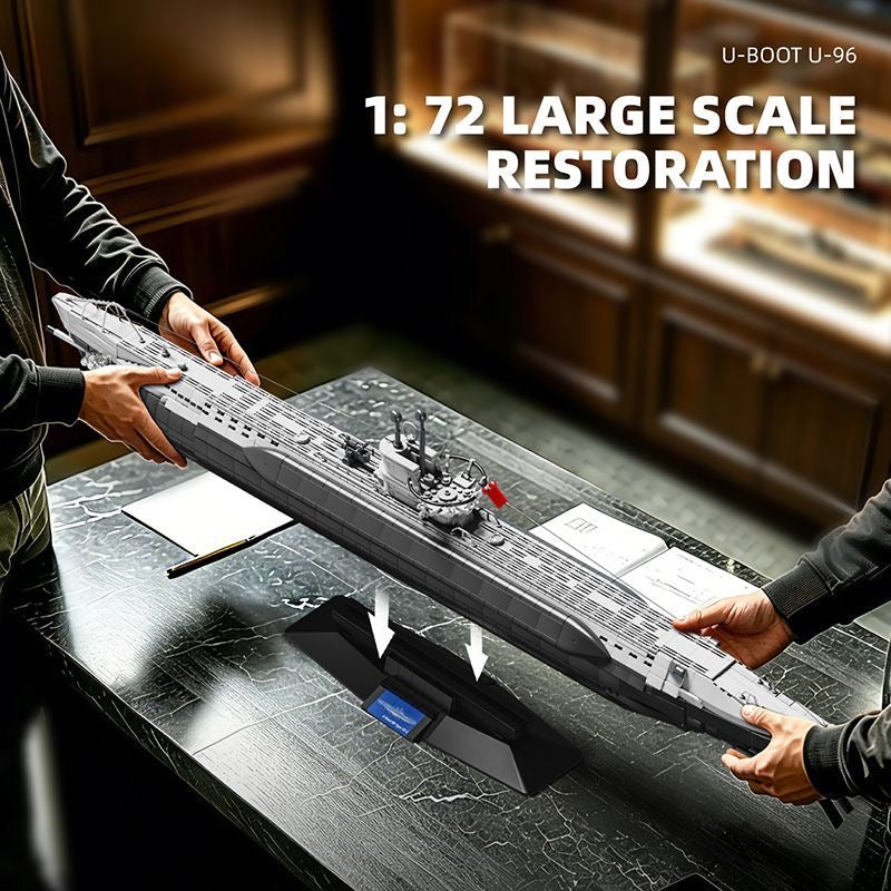 12GO 98015 U-96 Type VIIC U-Boat – 3,565 pcs, 1:72 Scale Submarine Set