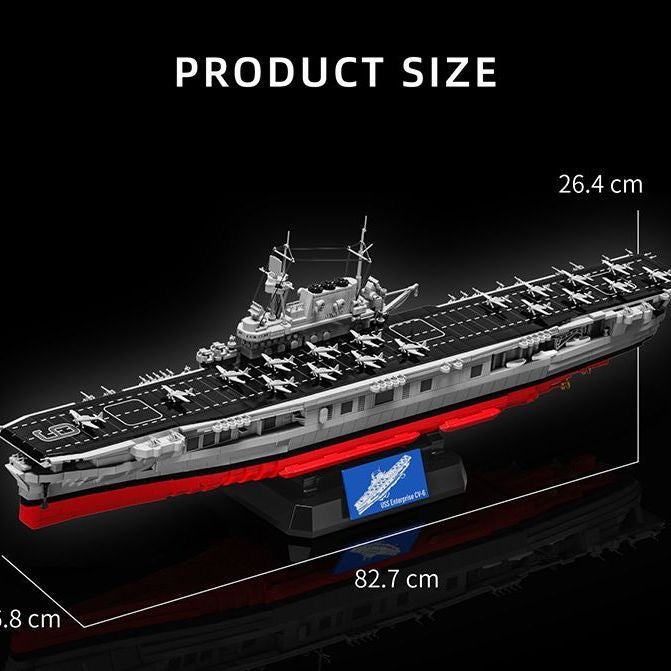 12GO 98016 USS Enterprise CV-6 – 4,269 pcs, 1:300 Scale Aircraft Carrier Set