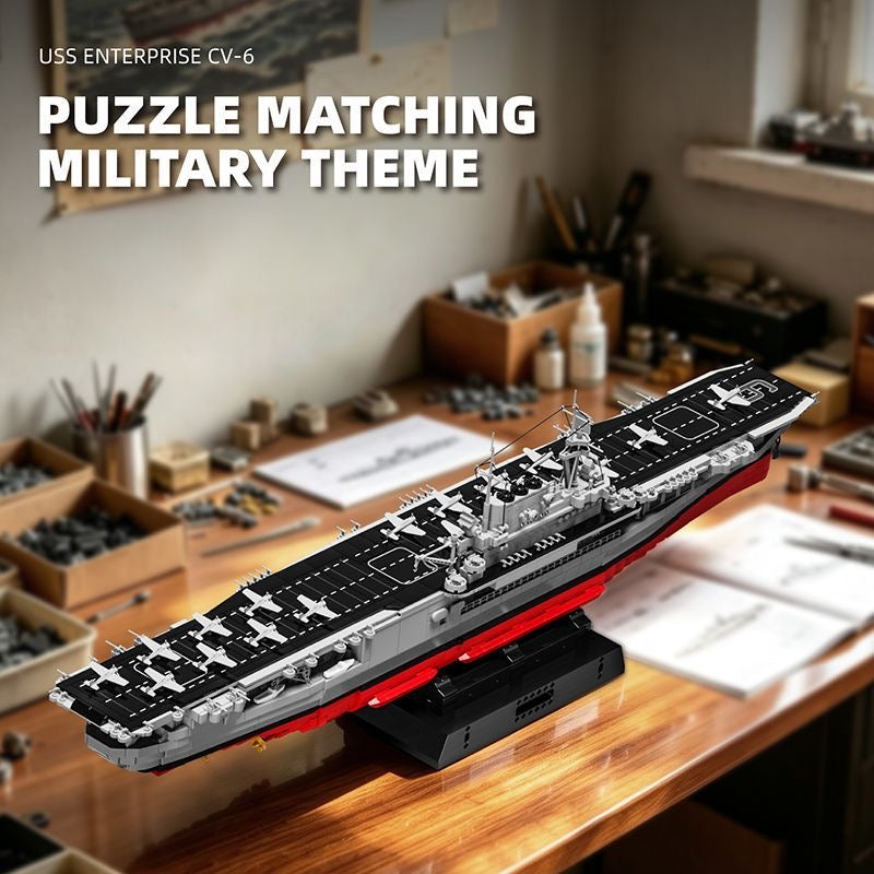 12GO 98016 USS Enterprise CV-6 – 4,269 pcs, 1:300 Scale Aircraft Carrier Set