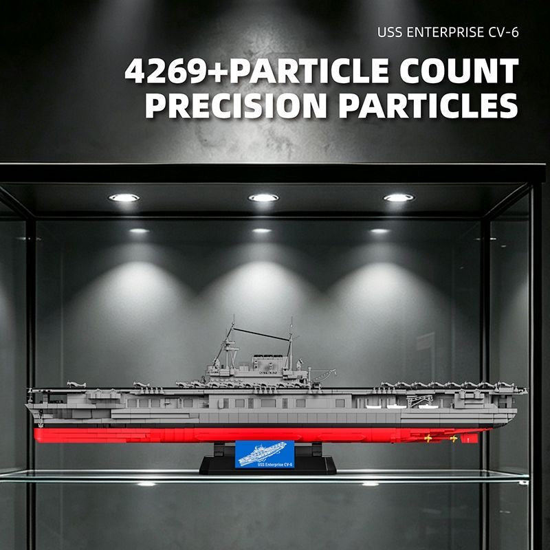 12GO 98016 USS Enterprise CV-6 – 4,269 pcs, 1:300 Scale Aircraft Carrier Set
